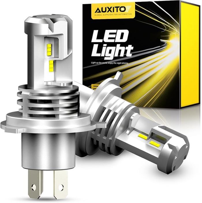 ②AUXITO H4 Hi/Lo LEDヘッドライト 車用 新基準車検対応 ZES LEDチップ搭載