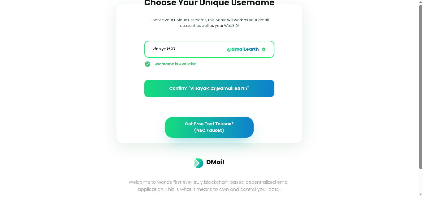 ncog wallet to dmail