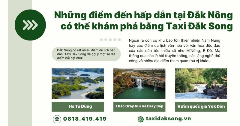 Khám phá vẻ đẹp Đắk Nông cùng Taxi Đắk Song.