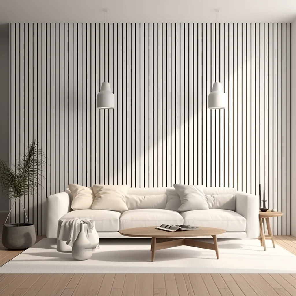 Lamelles en Bois dans le Salon