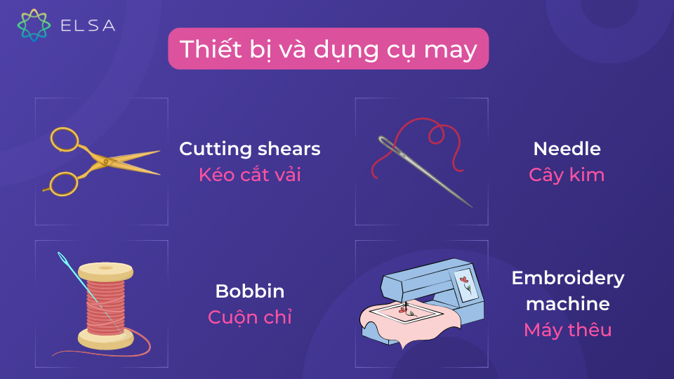 Những từ vựng tiếng Anh chuyên ngành may phổ biến trong giao tiếp