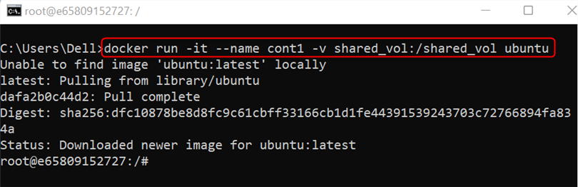 generate first docker container