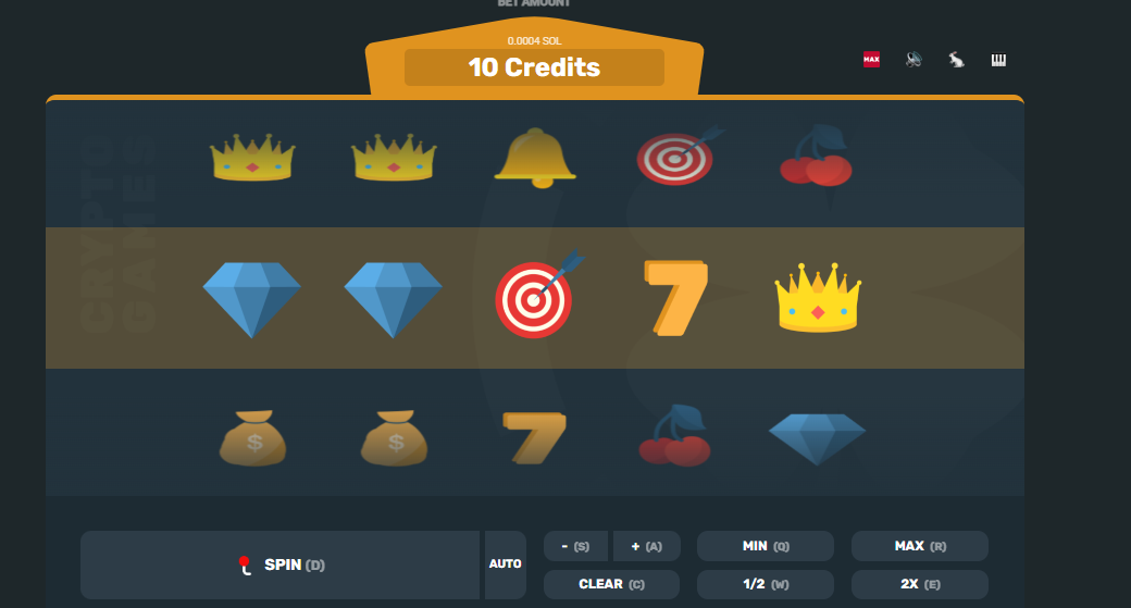Playing Slots with SOL on CryptoGames