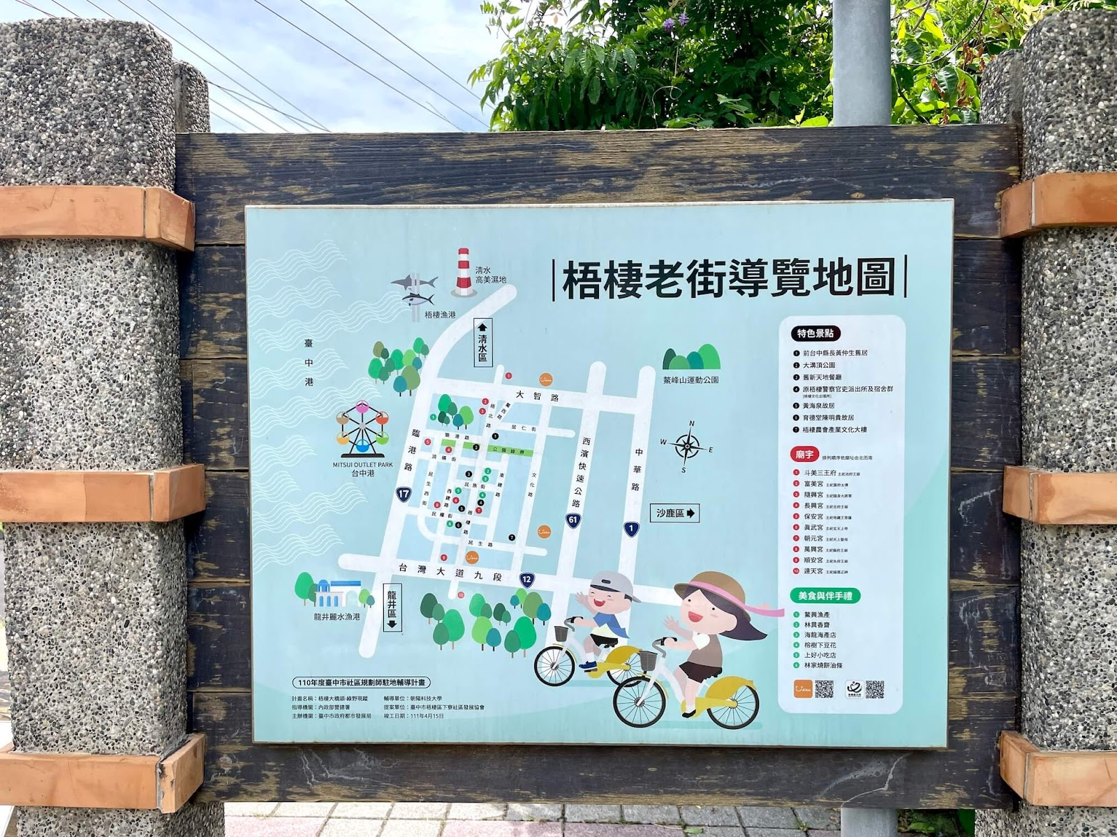 台中海線一日遊－梧棲老街導覽地圖