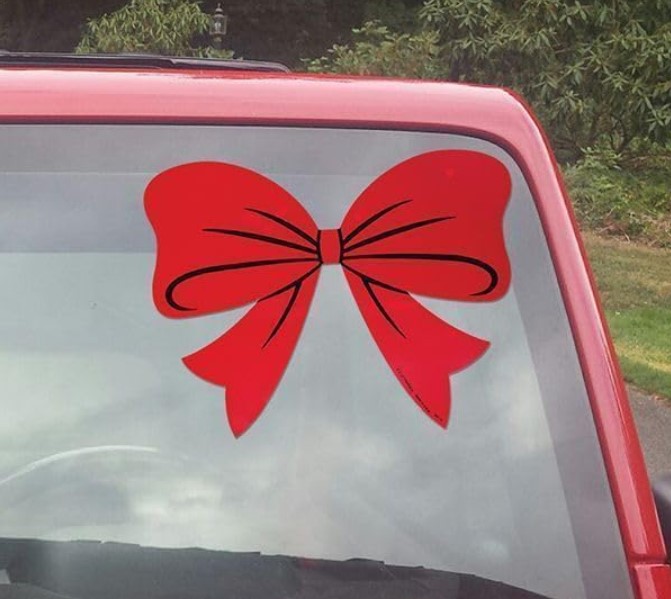 car rear window sticker placement