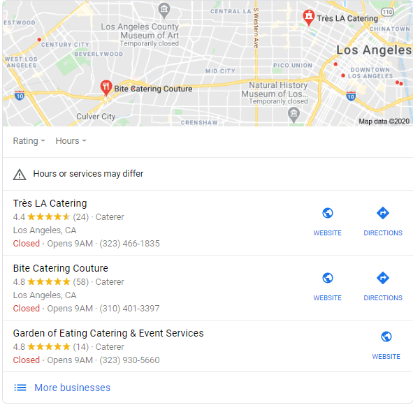 Local Search Engine Results Page
