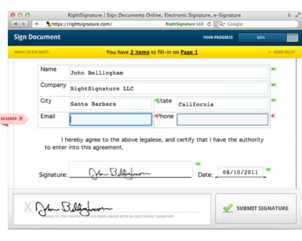 DocuSign Alternative #9 — RightSignature: Secure and customizable e-signatures