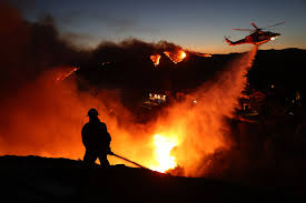 This contains an image of wildfire at Los Angeles