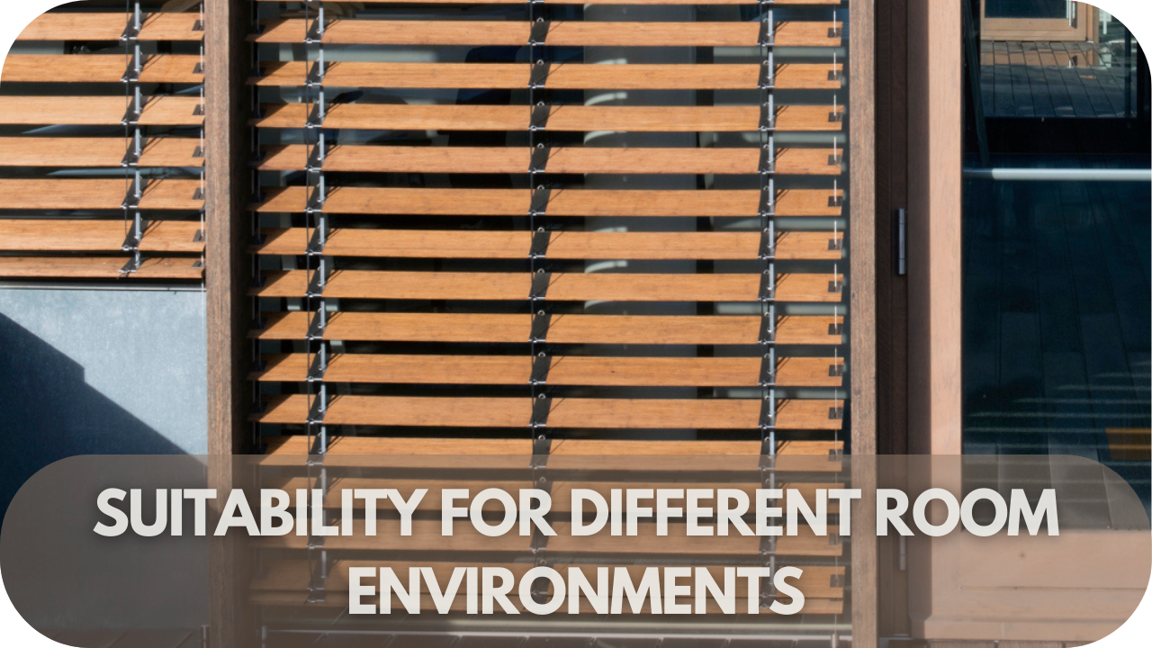 How metal and wooden Venetian blinds suit different room environments and styles.