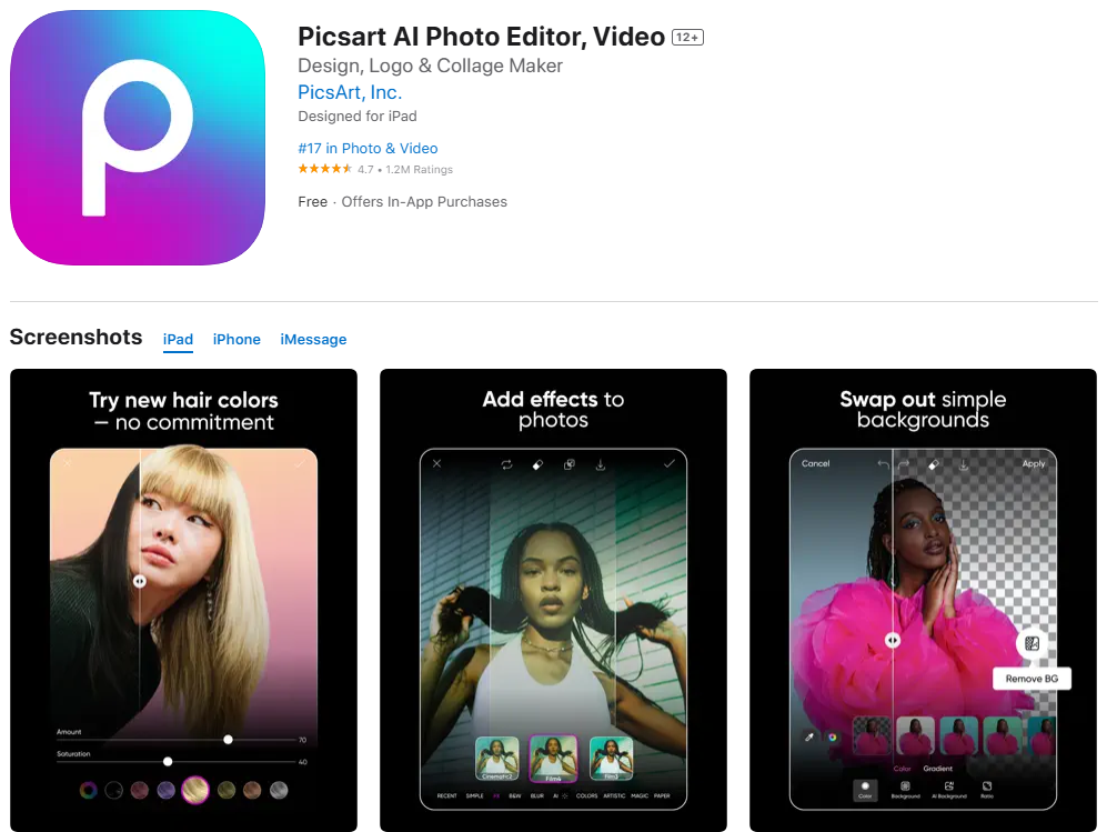 Install Picsart AI Photo Editor & Video for Free