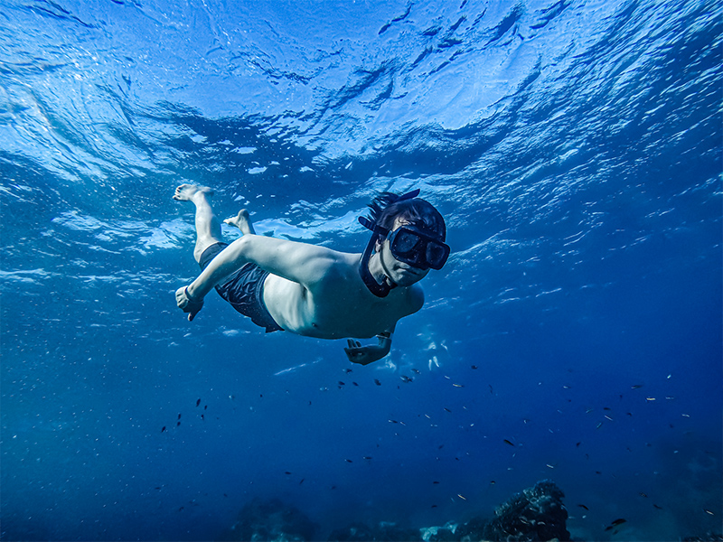 Man snorkeling