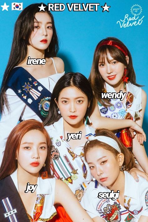 red velvet group photo with names & nationality ☆