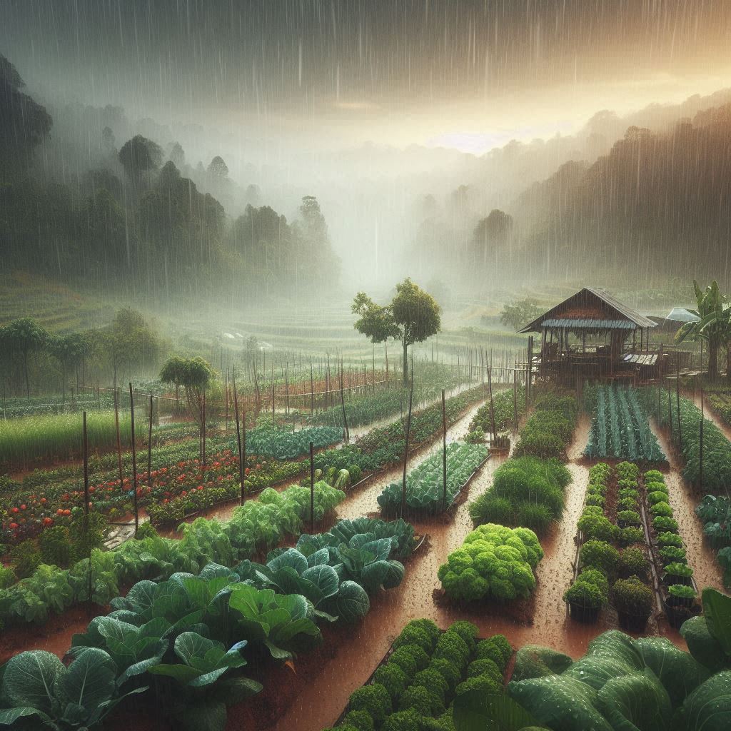 Image of a garden from Heavy Rain After Planting Vegetable Seeds