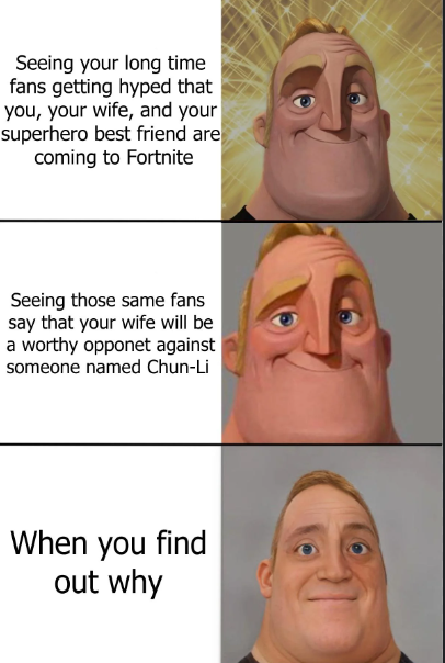 Gru fortnite super hero skin meme