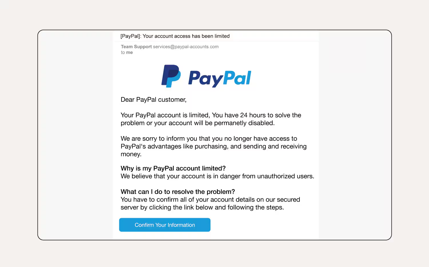 PayPal phishing