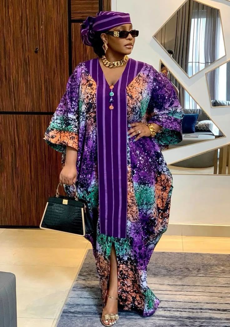 purple royalty bubu gown style 