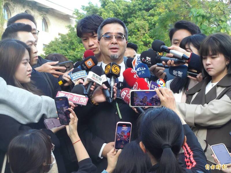 馬英九基金會執行長蕭旭岑受訪反問,難道我們台灣人,連這樣的包容跟雅量都沒有嗎?還要去追殺跟霸凌嗎? (記者羅國嘉攝)