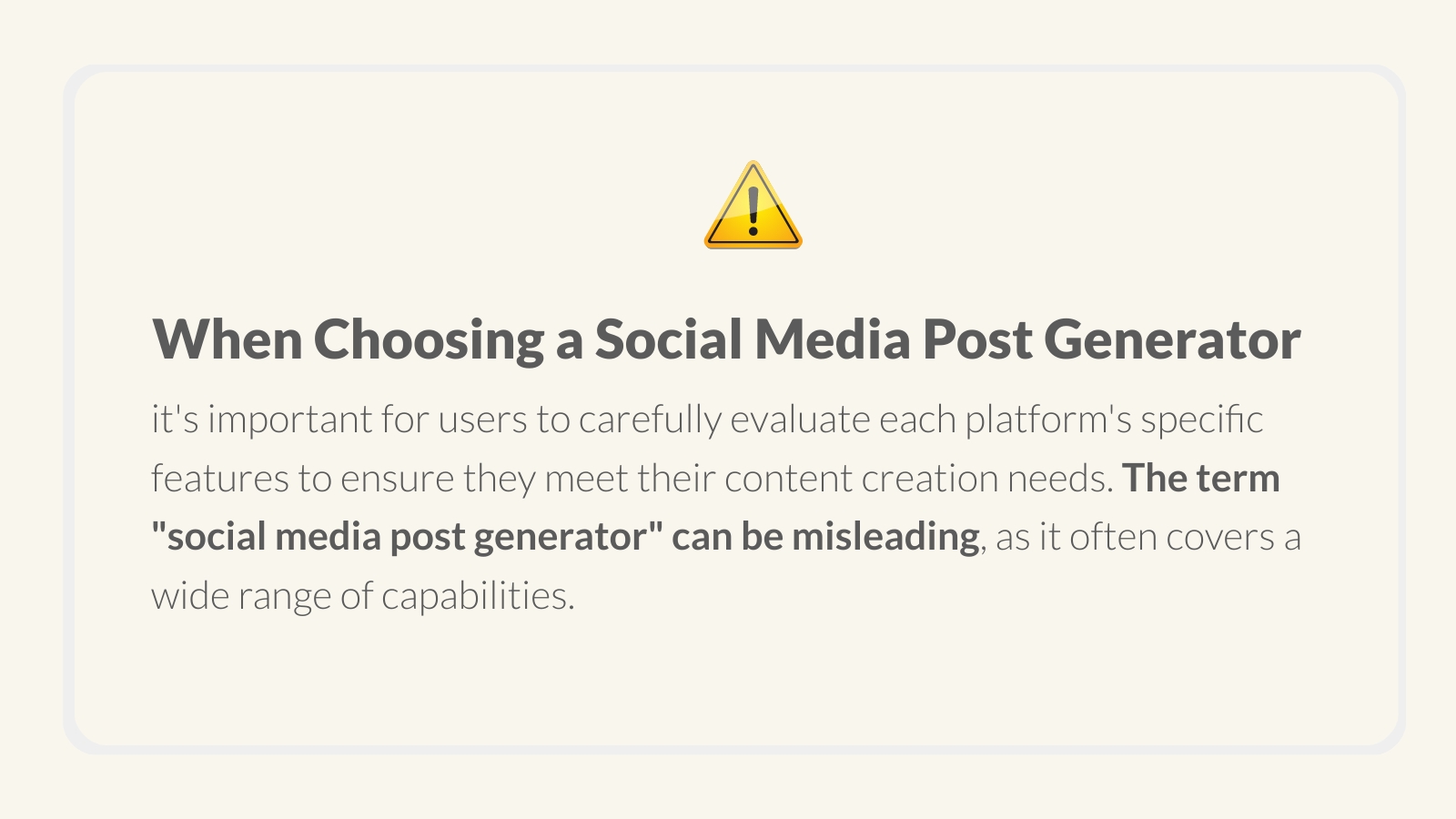 How to choose a social media post generator