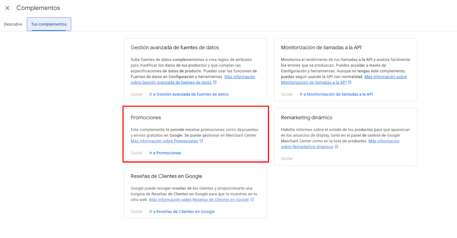 Configuración en Google Merchant Center Next