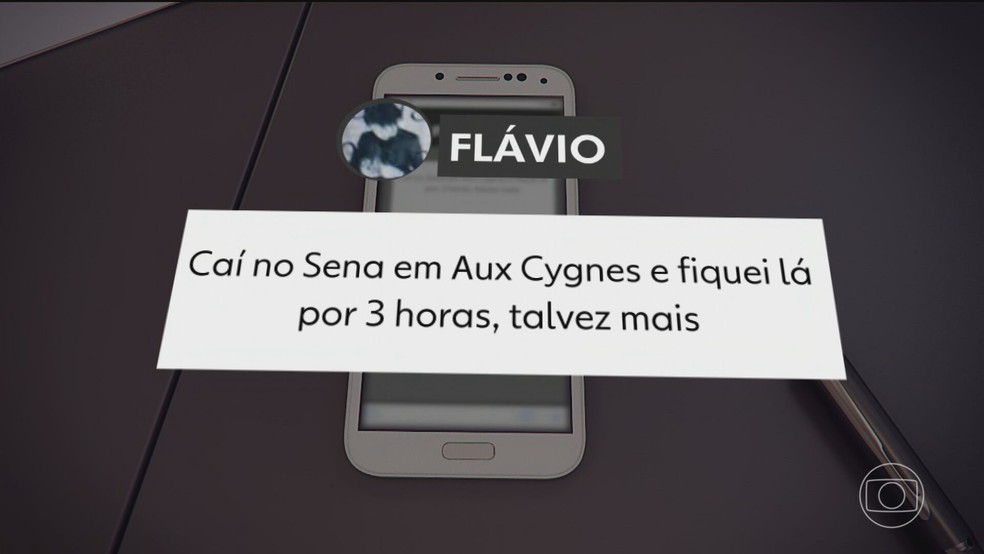 Troca de mensagens entre brasileiro desaparecido na Frana e um amigo  Foto: Reproduo/TV Globo