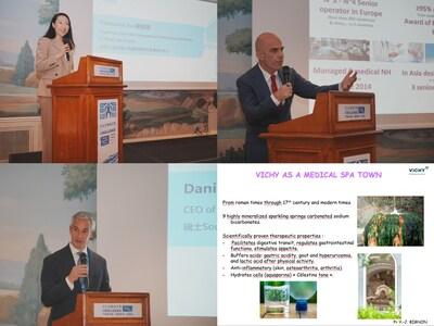(From left) Ms. Clémence Xu (Hauts-de-France Region); Mr. Olivier Dessajan(French Healthcare Alliance); Mr.Daniel Klier (South Pole); and Mr.Yves-Jean Bignon(Vichy City).