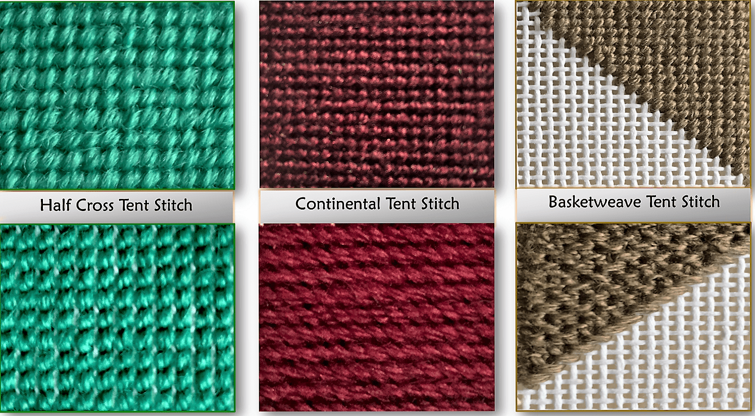 different types of needlepoint stitches