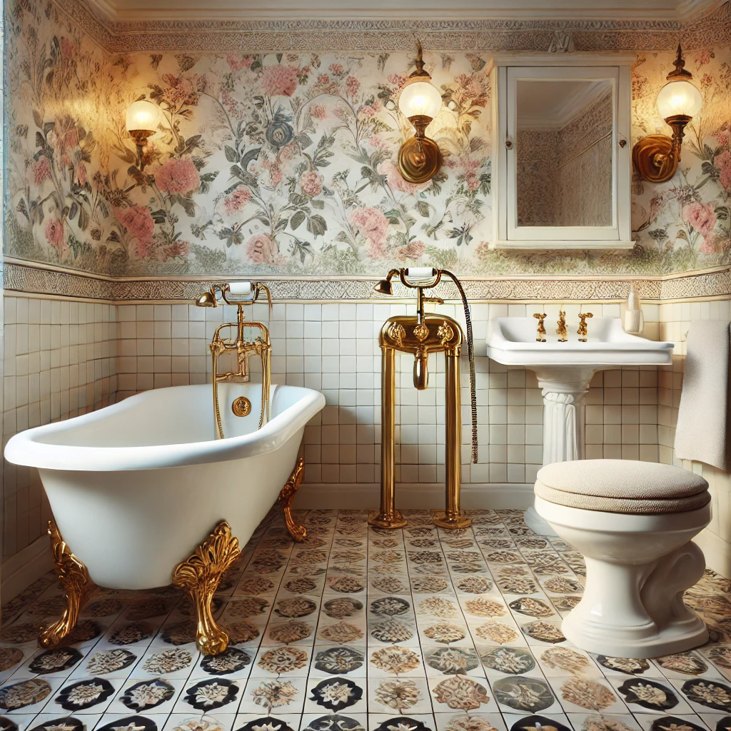 en suite bathroom in vintage charm design