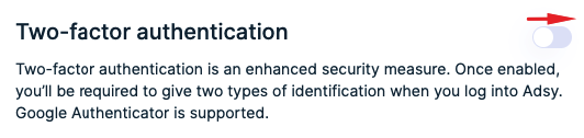 how to enable 2fa