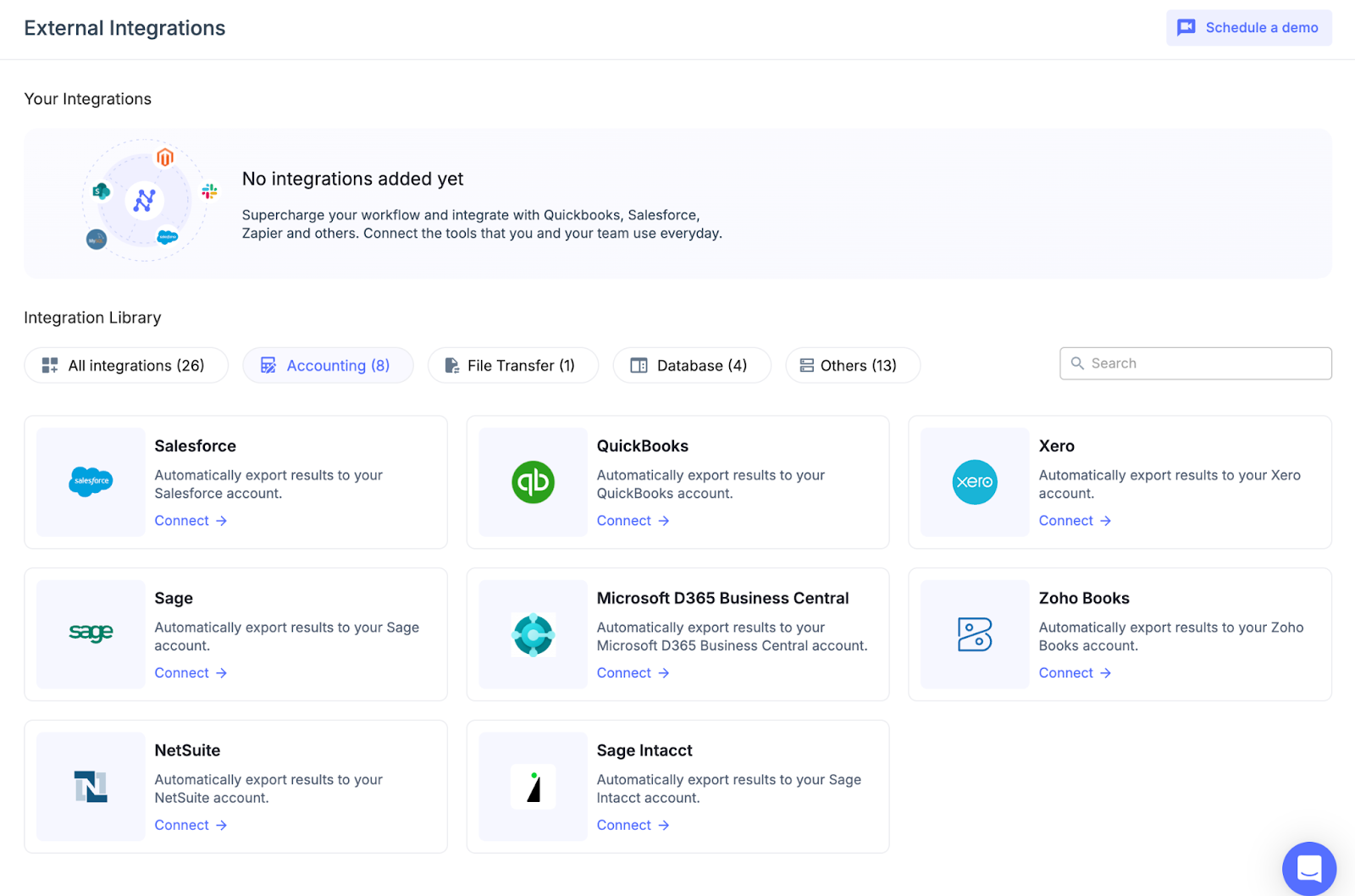 Integrations with accounting and ERP software - Nanonets