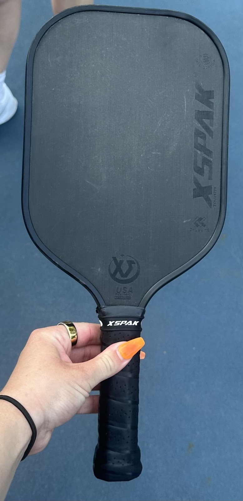 Picture of the face of the XSpak pickleball paddle.
