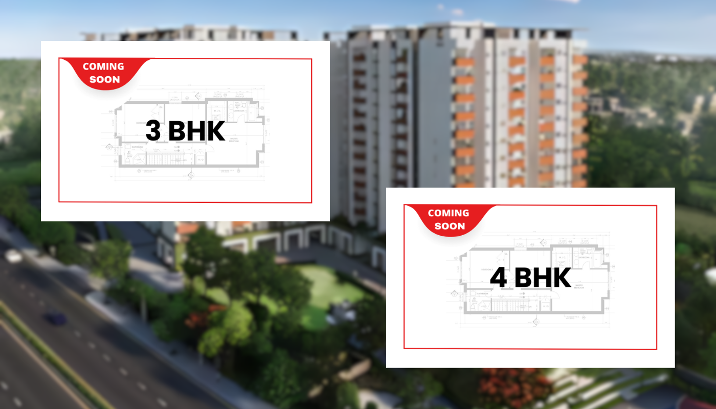 Assetz Soho and Sky floor plan and floor configurations of 3 and 4 bhk.