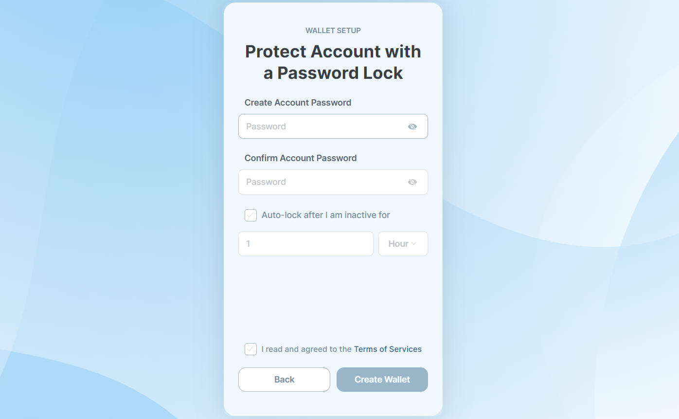 Create Account Password