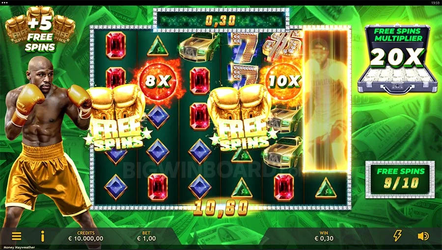 Money Mayweather Bonus Buy slot gameplay