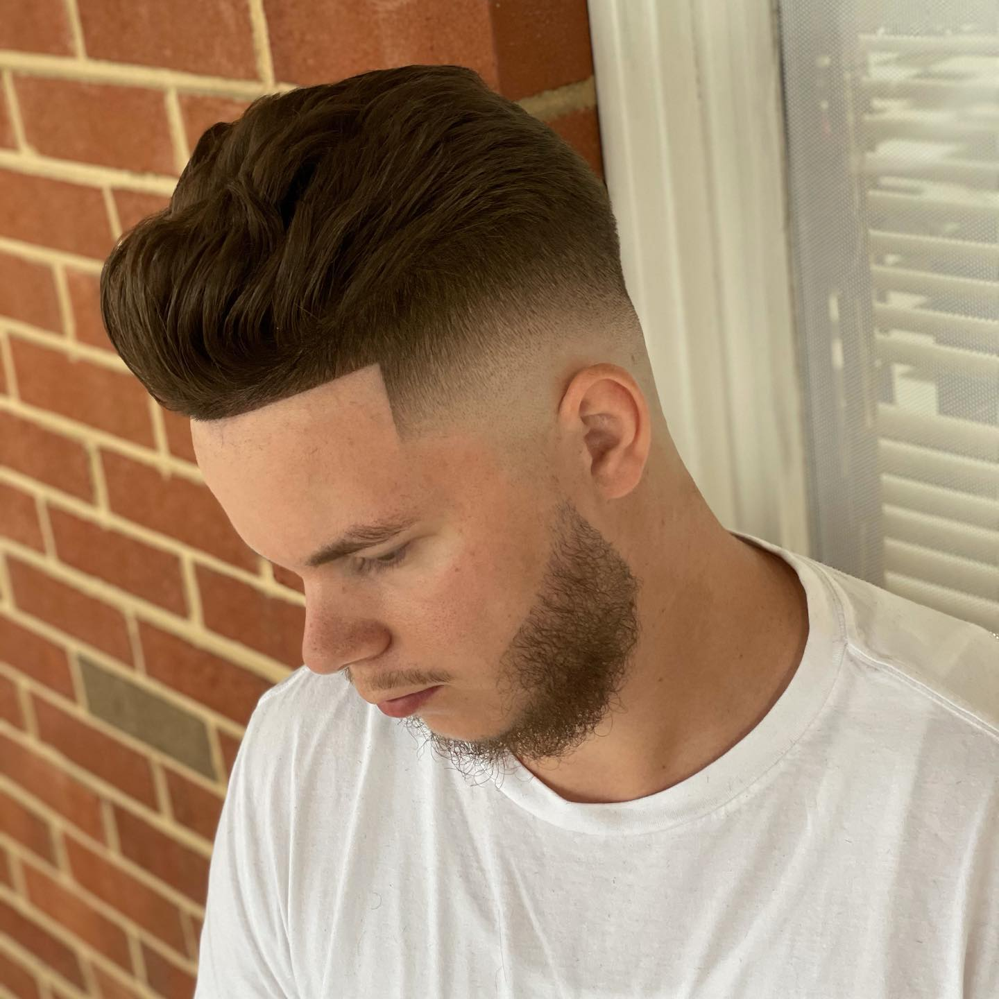 Mid Drop Fade Comb Over