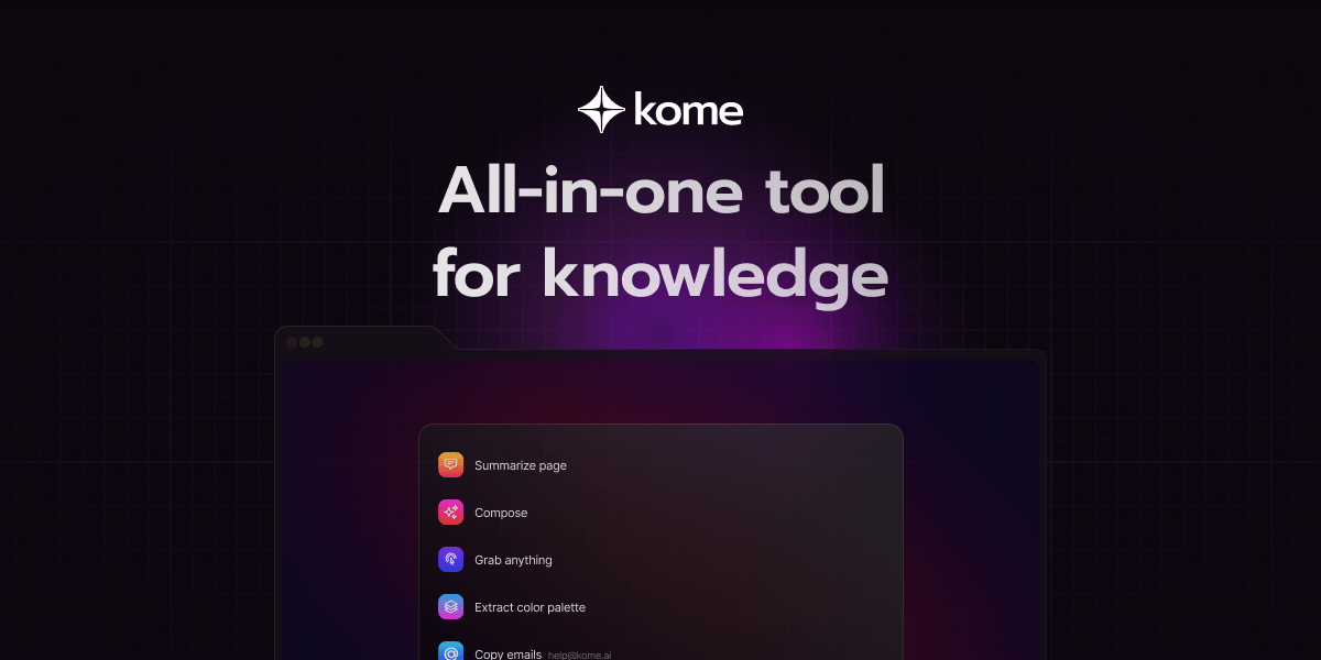 Kome AI YouTube Transcript Generator