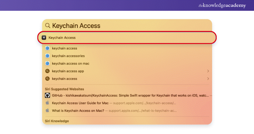 Mac keychain access