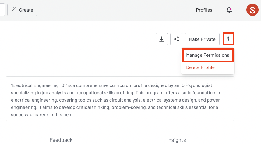 Sharing Profiles & Managing Permissions