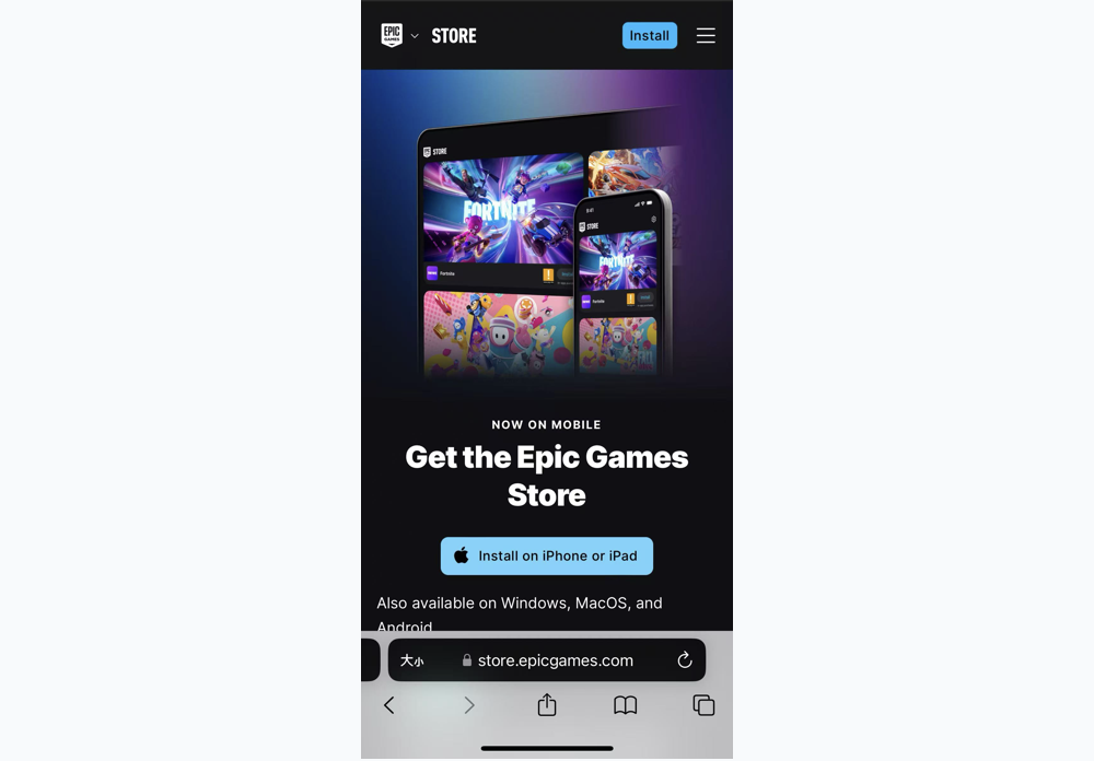  Epic Games on iOS