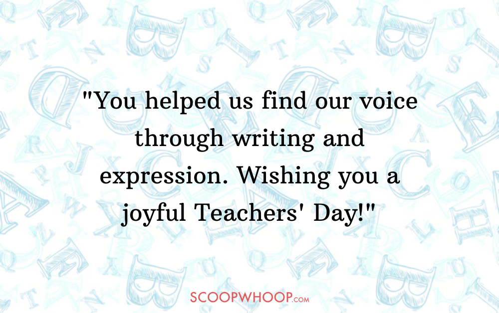 teachers day wishes for english teacher