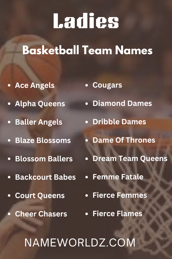 Ladies Basketball Team Names