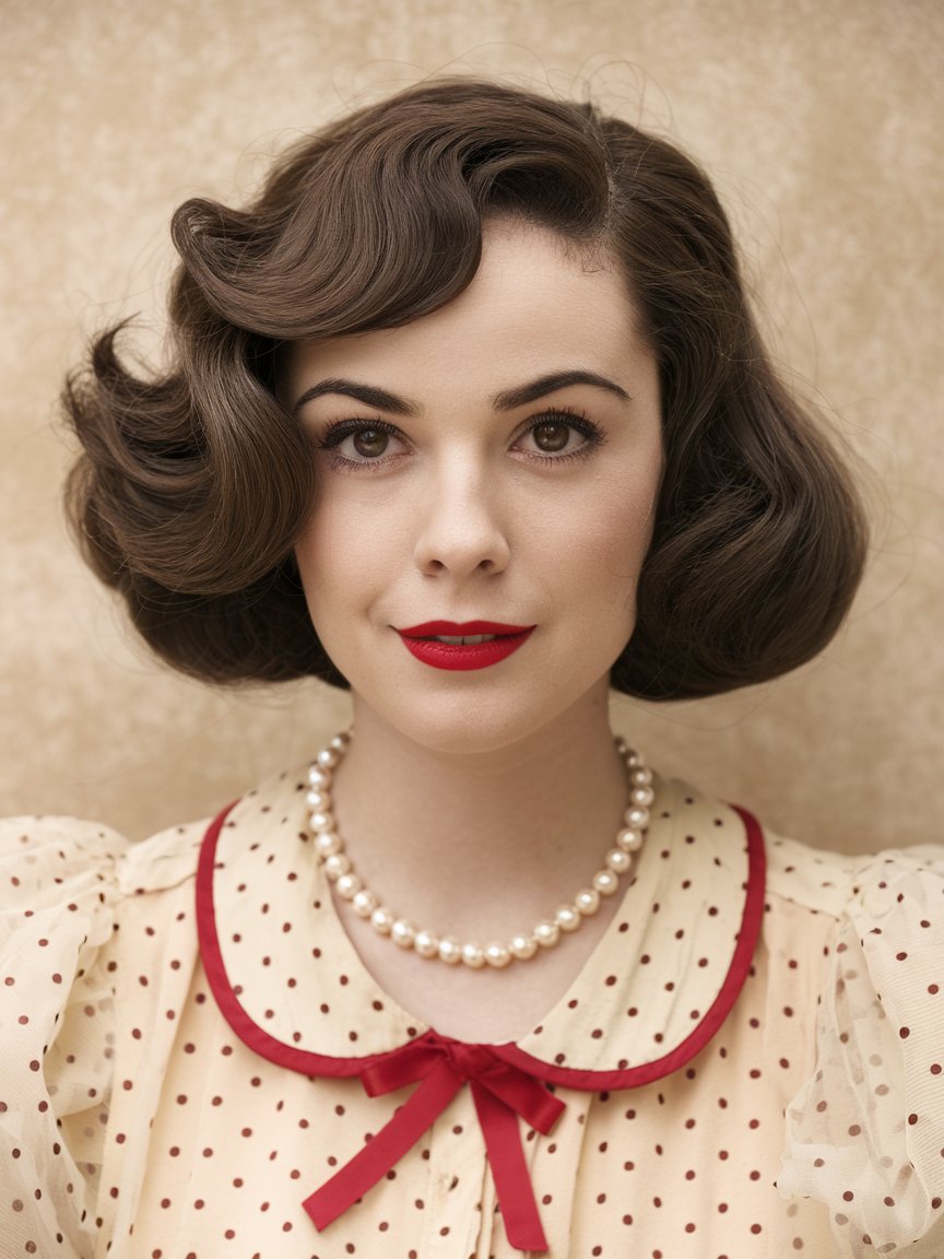 56. Vintage-Inspired Wavy Bob