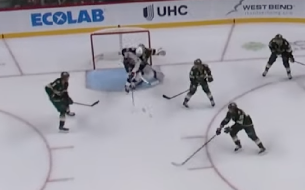 Goaltender Interference during the game between the Minnesota Wild & the Columbus Blue Jackets? Isn't it obvious?