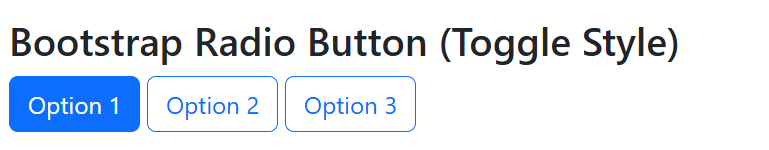 Bootstrap Radio Button