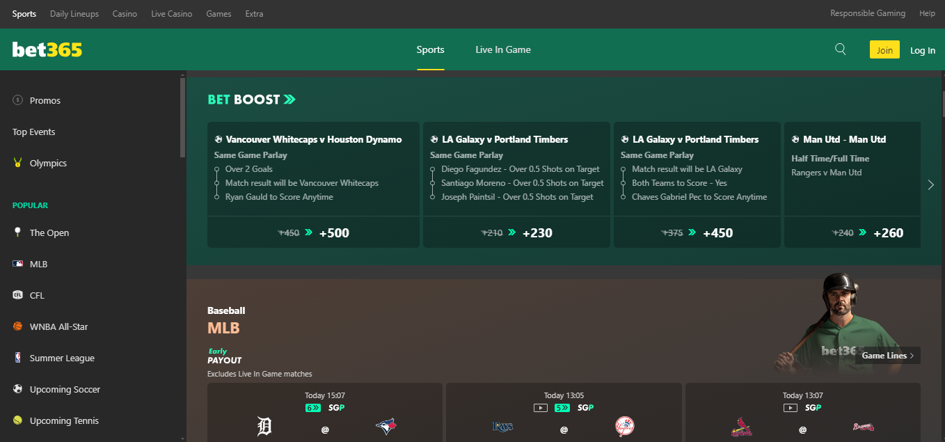 bet365 homepage