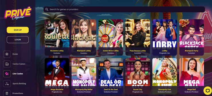 Privé Casino - New Casino Sites