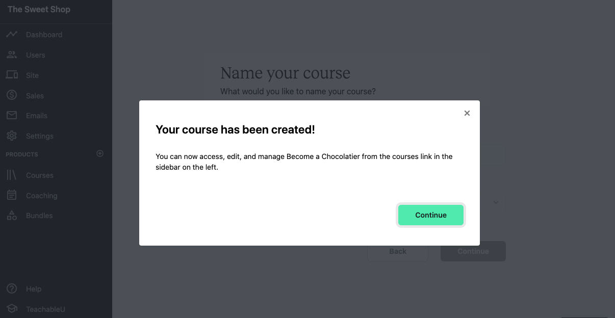 Create course