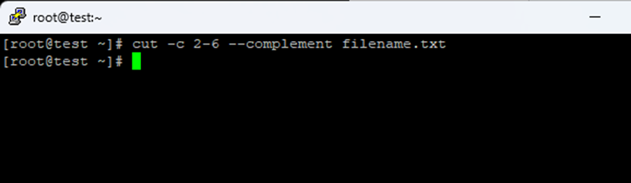 -c 2-6 -complement filename.txt cut
