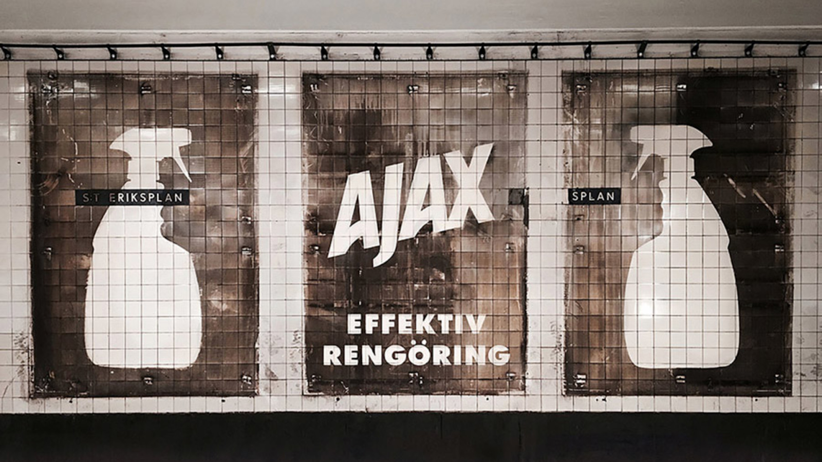 Reverse graffiti marketing by Ajax