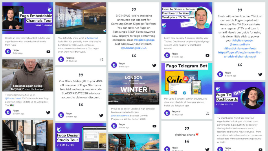 Here's how to use interactive digital signage for social media walls.