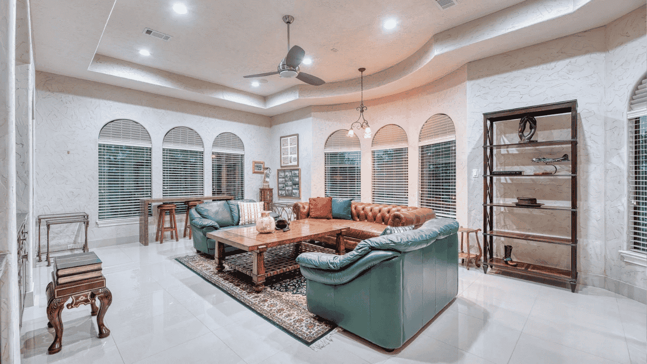 Explore This 6,923 Sq Ft Mediterranean Estate in Richmond, TX with Saltwater Pool and Grand Interiors
